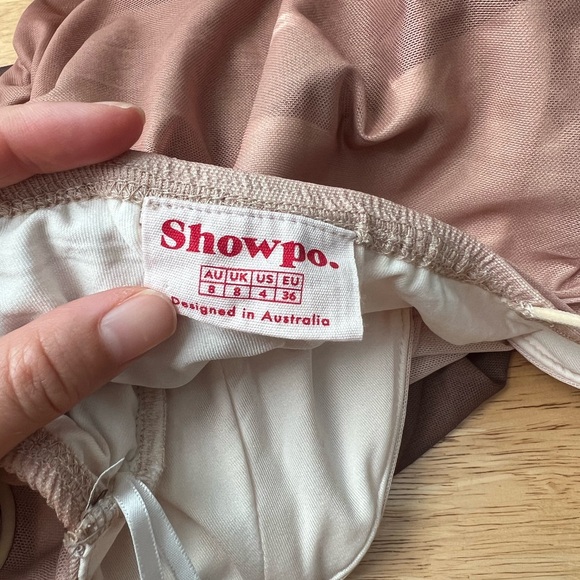 Aldine Midi Dress - Ombré Mesh Bodycon Dress in Chocolate - Picture 4 of 5